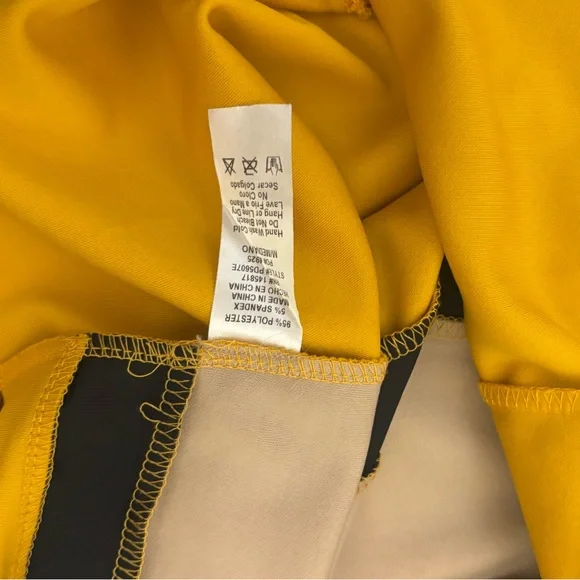 Privy  Colorblock Spaghetti Strap Dress M Whimsigoth Yellow Black Pullover - Picture 7 of 7